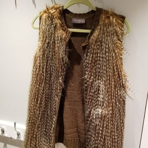 Faux fur vest